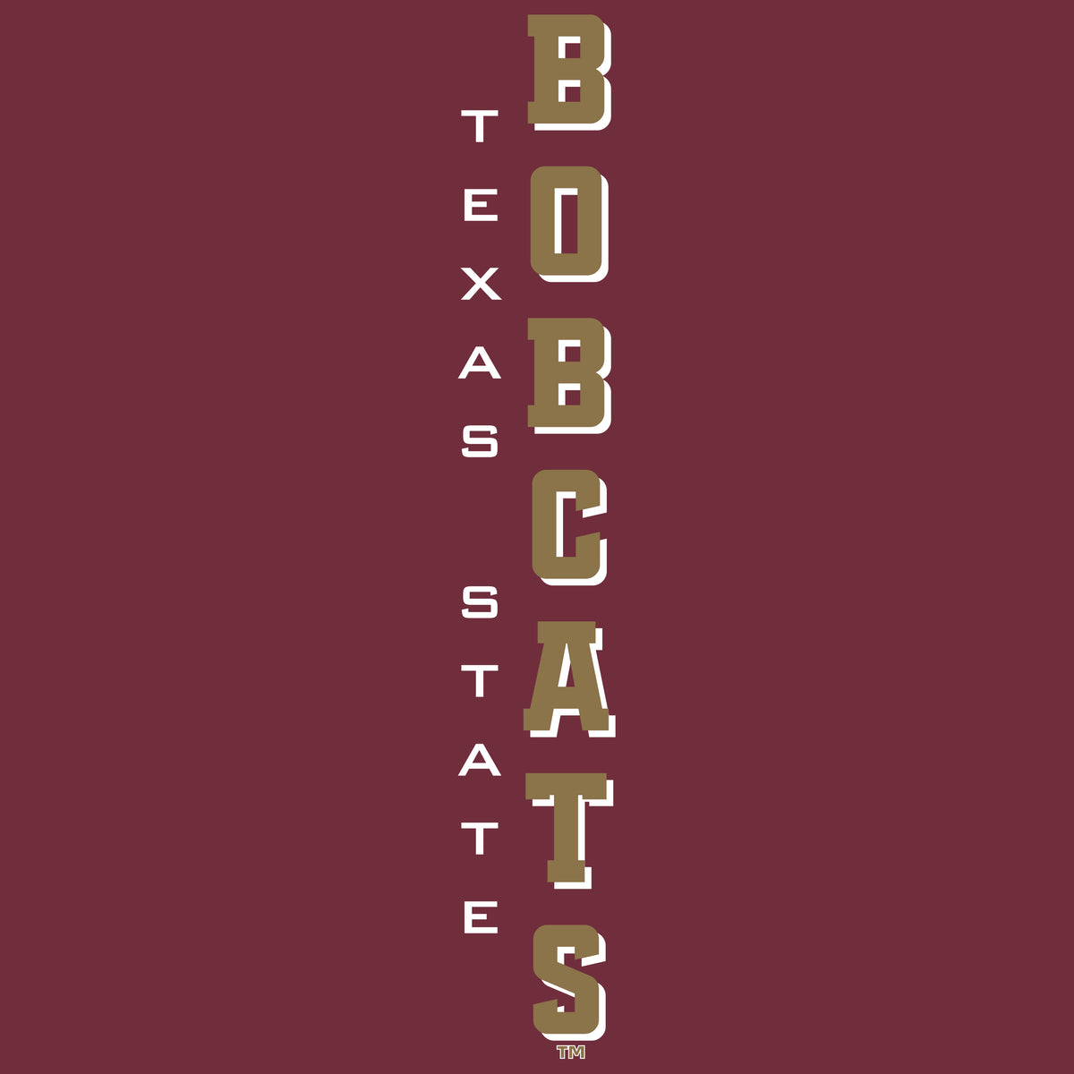 Texas State Bobcats Tee Shirt - Vertical Texas State Bobcats