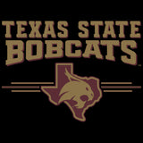 Texas State Bobcats Girls Tee Shirt - 3 Stripe State Outline Logo
