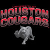 Women's Houston Cougars Long Sleeve V-Neck Tee Shirt - Full Color Fade with Cougar