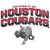 Women's Houston Cougars Long Sleeve V-Neck Tee Shirt - Full Color Fade with Cougar