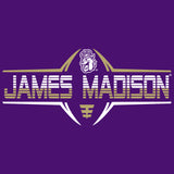 James Madison Dukes Premium Tri-Blend Tee Shirt - Striped James Madison Football Laces