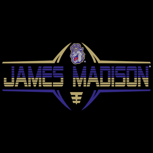 James Madison Dukes Premium Tri-Blend Tee Shirt - Striped James Madison Football Laces