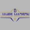 Women's James Madison Dukes Long Sleeve V-Neck Tee Shirt - Striped James Madison Football Laces