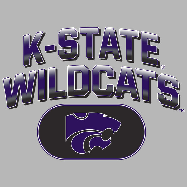 K-State Wildcats Premium Tri-Blend Tee Shirt - Full Color K-State Wildcats Fade