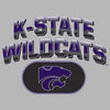 Women's K-State Wildcats Long Sleeve Hooded Tee Shirt - Full Color K-State Wildcats Fade