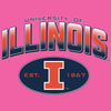 Women's Illinois Fighting Illini Premium Tri-Blend Tee Shirt - Full Color Fade Illinois Arch