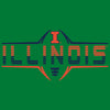 Illinois Fighting Illini Tee Shirt - Striped Illinois Football Laces