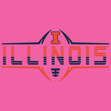 Women's Illinois Fighting Illini Premium Tri-Blend Tee Shirt - Striped Illinois Football Laces