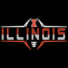 Illinois Fighting Illini Premium Tri-Blend Tee Shirt - Striped Illinois Football Laces