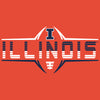 Illinois Fighting Illini Tee Shirt - Striped Illinois Football Laces