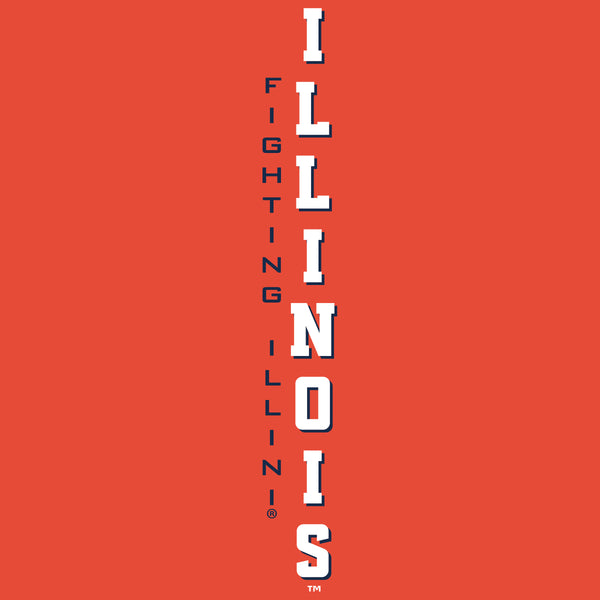 Illinois Fighting Illini Long Sleeve Tee Shirt - Vertical Illinois Fighting Illini