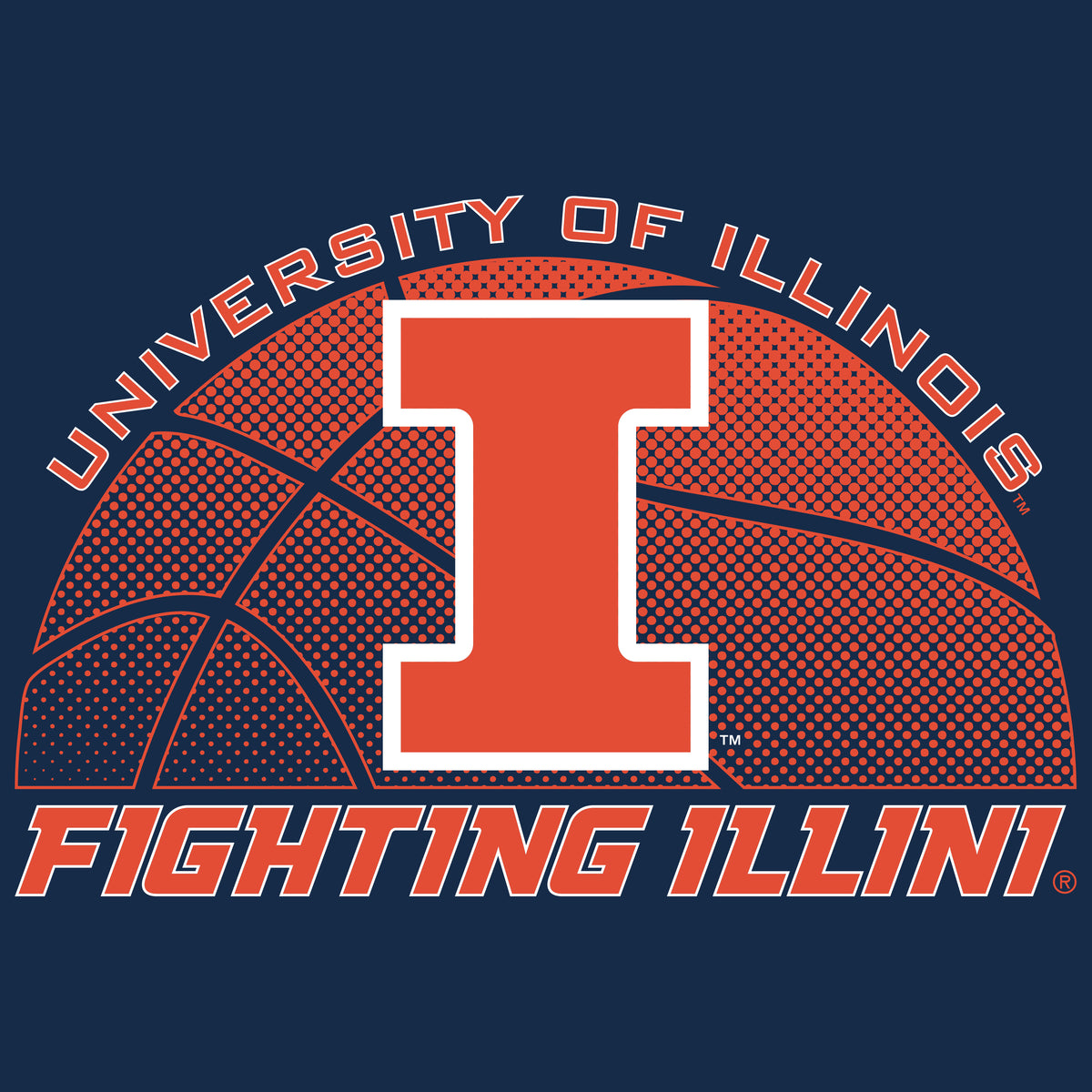 Illinois Fighting Illini Crewneck Sweatshirt - University of Illinois Basketball