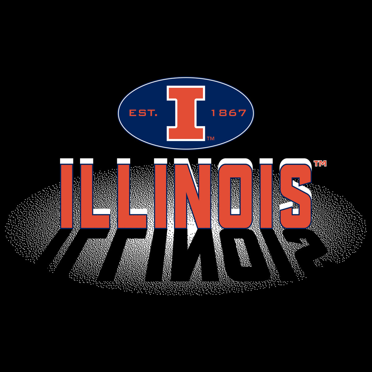 Illinois Fighting Illini Youth Hooded Sweatshirt - Spotlight and Shadow Illinois