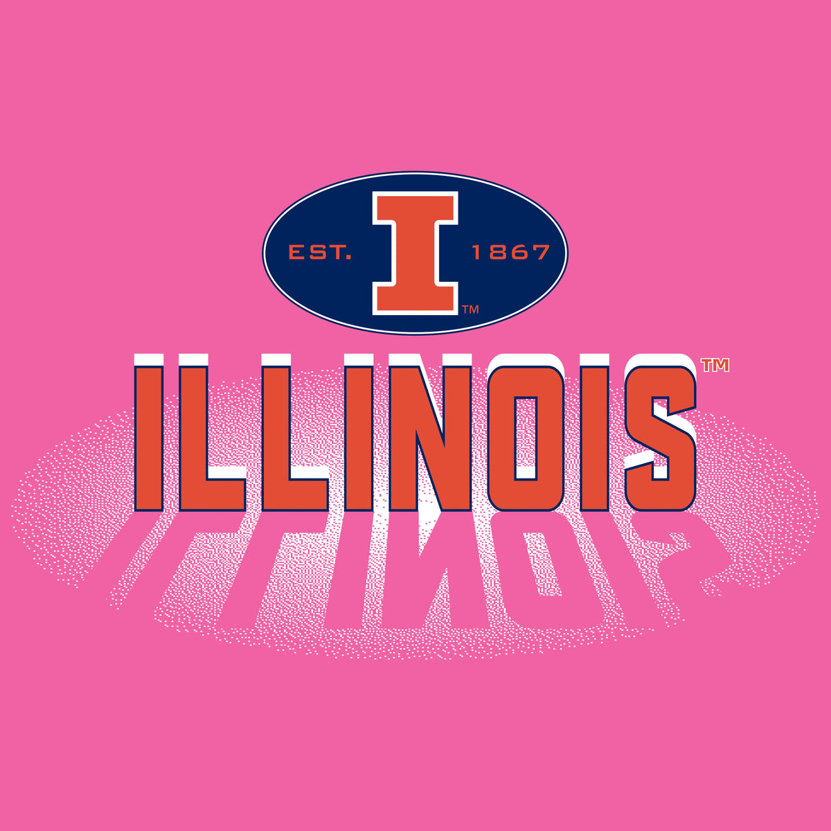 Women's Illinois Fighting Illini Premium Tri-Blend Tee Shirt - Spotlight and Shadow Illinois