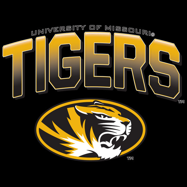 Missouri Tigers Long Sleeve Tee Shirt - Full Color Fade Tigers Logo