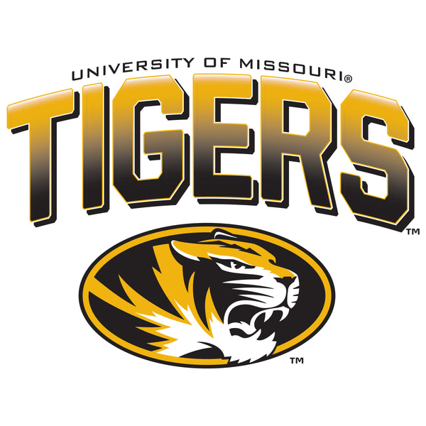 Missouri Tigers Long Sleeve Tee Shirt - Full Color Fade Tigers Logo