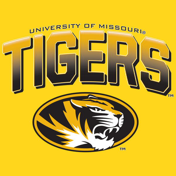 Missouri Tigers Premium Tri-Blend Tee Shirt - Full Color Fade Tigers Logo