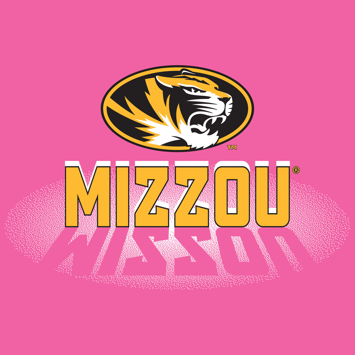 Women's Missouri Tigers Premium Tri-Blend Tee Shirt - Spotlight and Shadow Mizzou