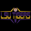 LSU Tigers Premium Tri-Blend Tee Shirt - Striped Tigers Football Laces