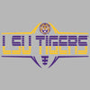 LSU Tigers Crewneck Sweatshirt - Striped Tigers Football Laces