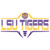 Women's LSU Tigers Long Sleeve V-Neck Tee Shirt - Striped Tigers Football Laces