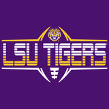 Women's LSU Tigers Premium Tri-Blend Tee Shirt - Striped Tigers Football Laces
