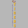 Women's LSU Tigers Long Sleeve V-Neck Tee Shirt - Vertical Louisiana State University Tigers