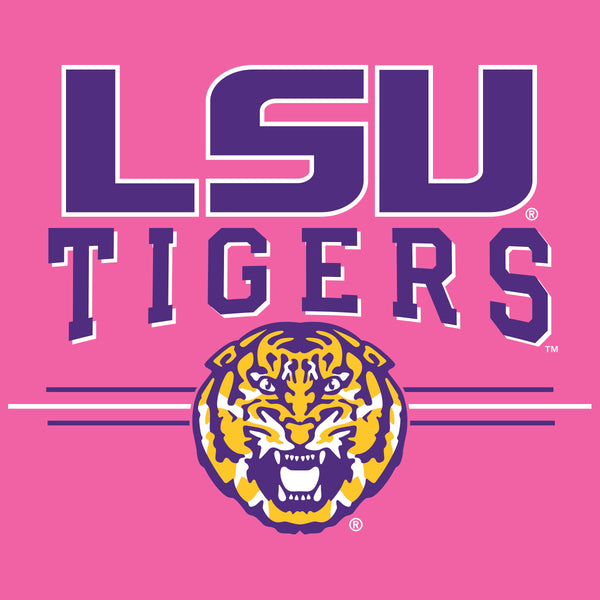 Women's LSU Tigers Premium Tri-Blend Tee Shirt - LSU Tigers 3-Stripe