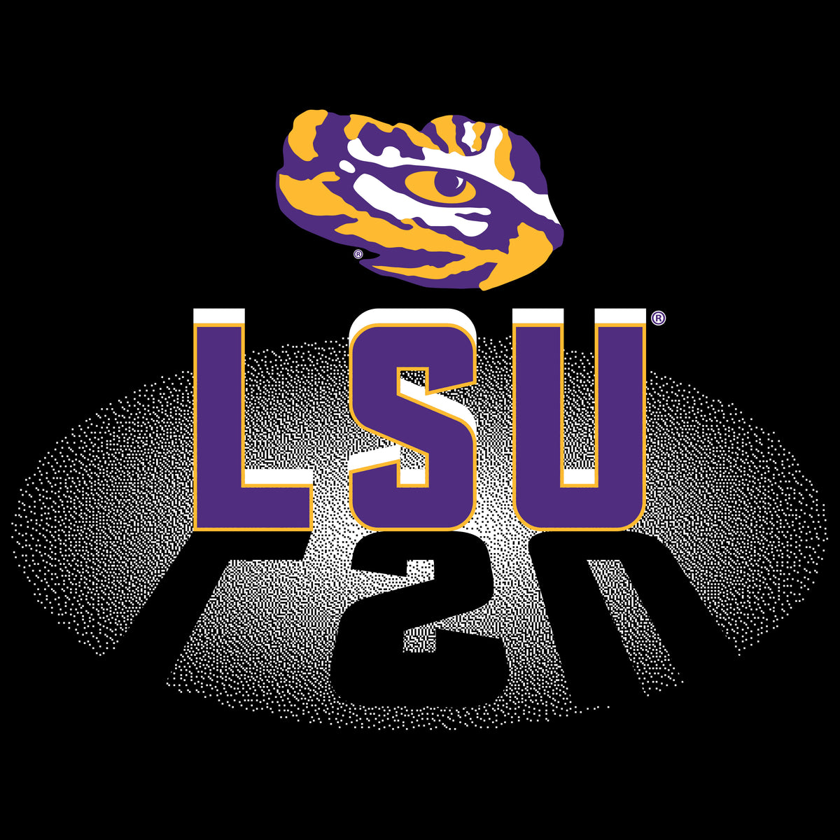 LSU Tigers Girls Tee Shirt - Spotlight and Shadow LSU