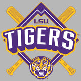 Women's LSU Tigers Premium Tri-Blend Tee Shirt - LSU Baseball Diamond