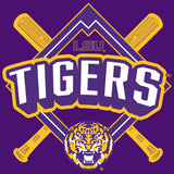 Women's LSU Tigers Premium Tri-Blend Tee Shirt - LSU Baseball Diamond