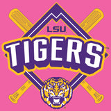 Women's LSU Tigers Premium Tri-Blend Tee Shirt - LSU Baseball Diamond