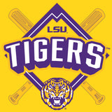Women's LSU Tigers Premium Tri-Blend Tee Shirt - LSU Baseball Diamond