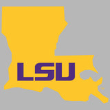 LSU Tigers Premium Fleece Joggers - Gold Ink State Shape