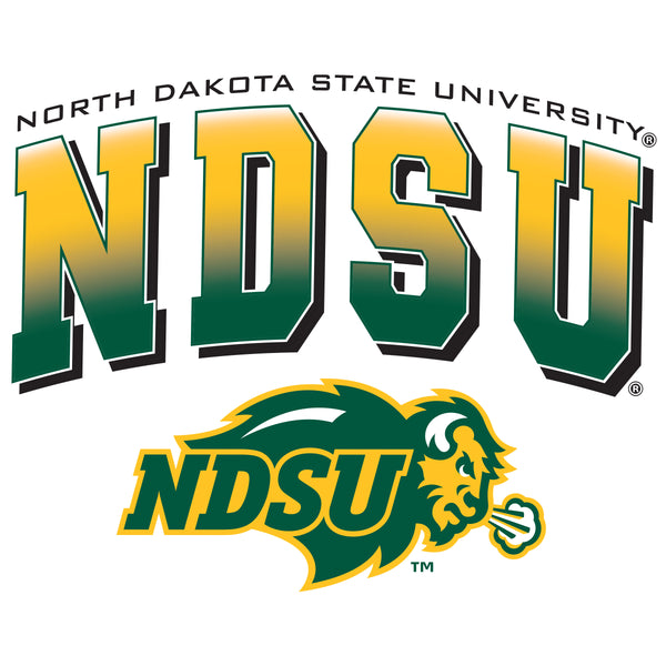 NDSU Bison Premium Tri-Blend Tee Shirt - Full Color NDSU Fade with Logo