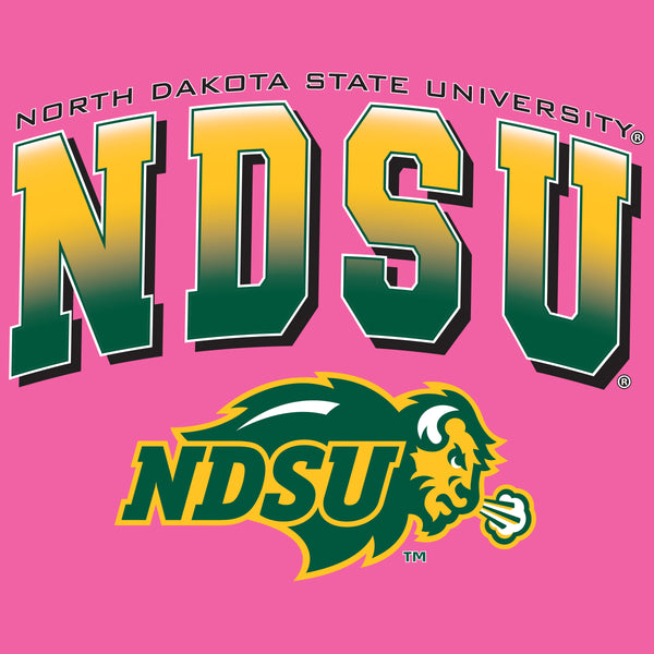 Women's NDSU Bison Premium Tri-Blend Tee Shirt - Full Color NDSU Fade with Logo