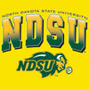 NDSU Bison Premium Tri-Blend Tee Shirt - Full Color NDSU Fade with Logo