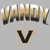 Women's Vanderbilt Commodores Long Sleeve V-Neck Shirt - Vandy Full Color Arch with Primary