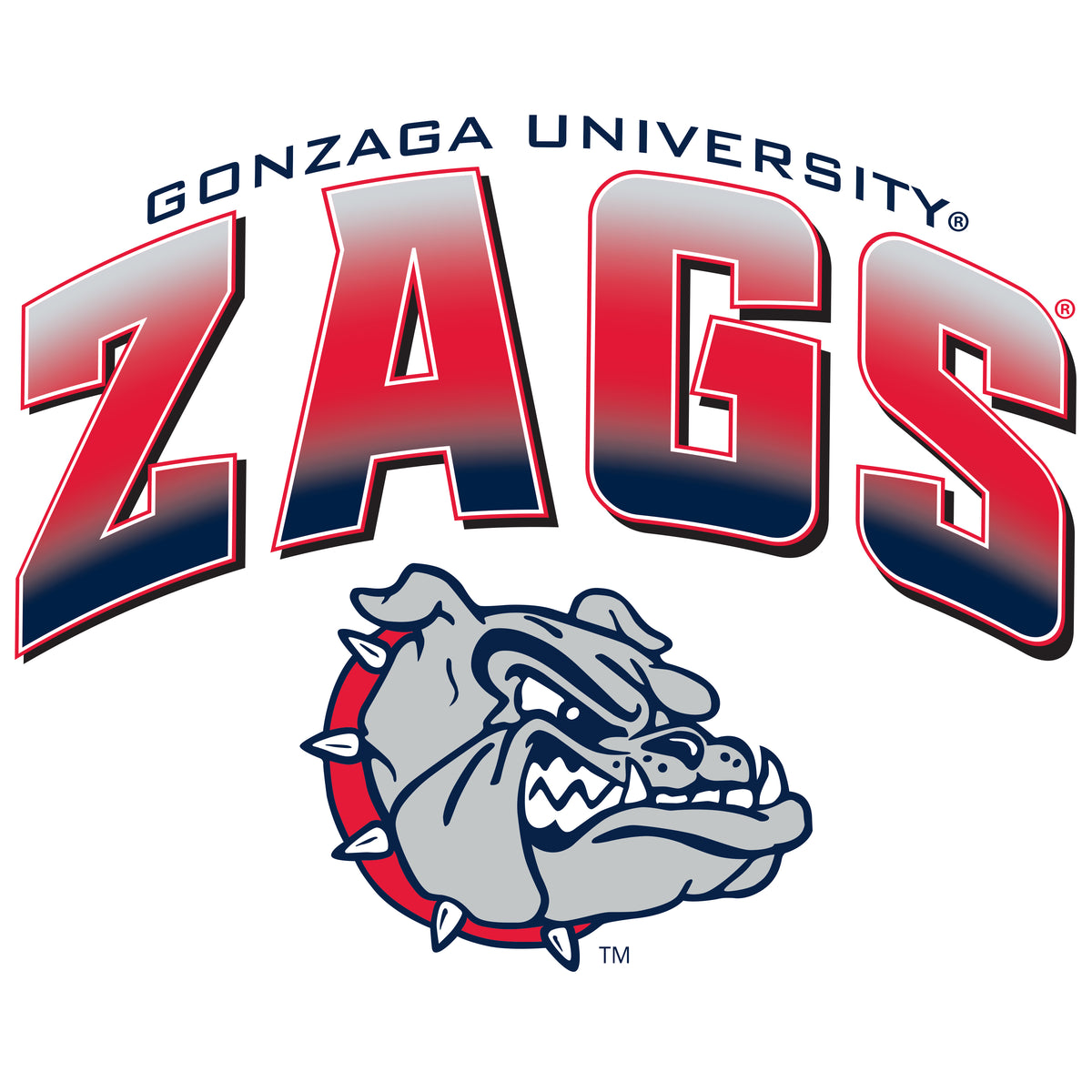 Women's Gonzaga Bulldogs Premium Tri-Blend Tee Shirt - Zags Full Color Fade