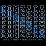 Gonzaga Bulldogs Toddler Tee Shirt - Diagonal Echo Gonzaga