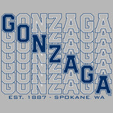 Gonzaga Bulldogs Crewneck Sweatshirt - Diagonal Echo Gonzaga
