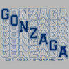 Gonzaga Bulldogs Long Sleeve Tee Shirt - Diagonal Echo Gonzaga