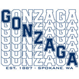 Gonzaga Bulldogs Crewneck Sweatshirt - Diagonal Echo Gonzaga