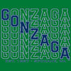 Gonzaga Bulldogs Tee Shirt - Diagonal Echo Gonzaga