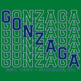 Gonzaga Bulldogs Crewneck Sweatshirt - Diagonal Echo Gonzaga