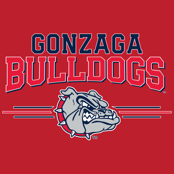 Gonzaga Bulldogs Girls Tee Shirt - Gonzaga Bulldogs 3 Stripe