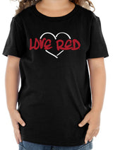 Nebraska Toddler Tee Shirt - "Love Red" White Heart