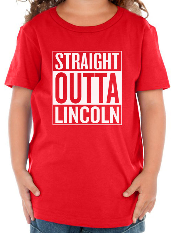 Nebraska Toddler Tee Shirt - STRAIGHT OUTTA LINCOLN