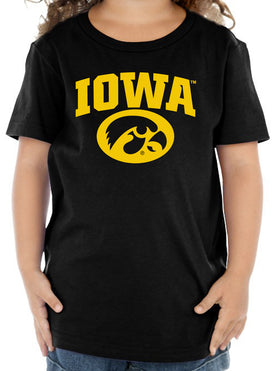 Iowa Hawkeyes Toddler Tee Shirt - Arched Iowa with Tigerhawk Oval