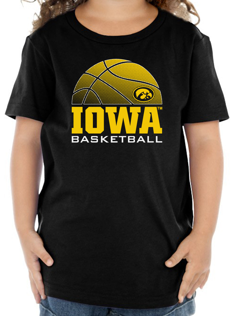 Iowa Hawkeyes Toddler Tee Shirt - Iowa Basketball Oval Tigerhawk